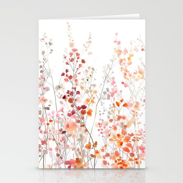 Natureâs Floral Meadowscape Stationery Card Gallery Image 1