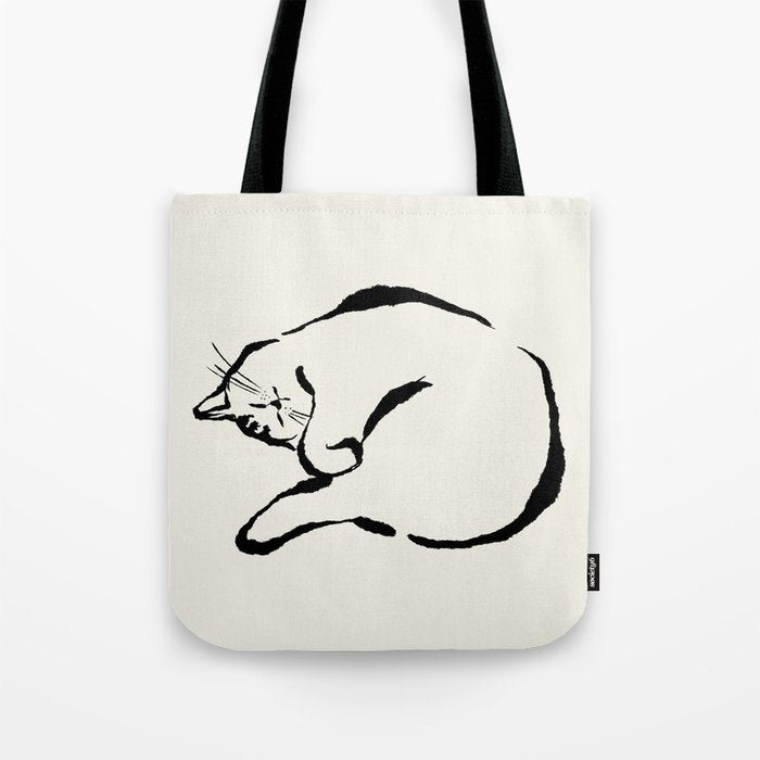 Sleeping Cat Tote Bag Gallery Image 1