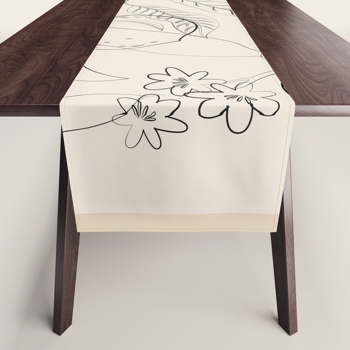 Peaches - Line Art 2 Table Runner Gallery Image 1