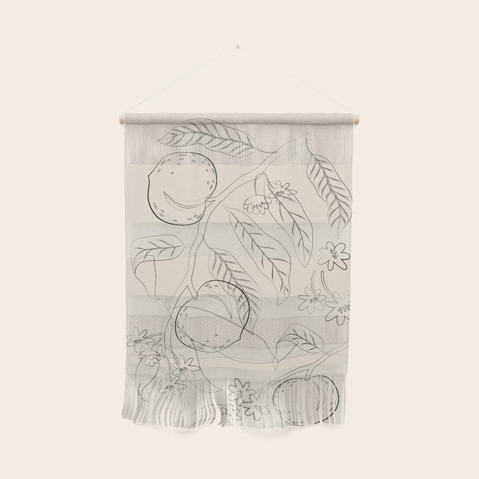 Peaches - Line Art 2 Wall Hanging Gallery Image 1