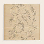 Peaches - Line Art 2 Wood Wall Art Gallery Image 1