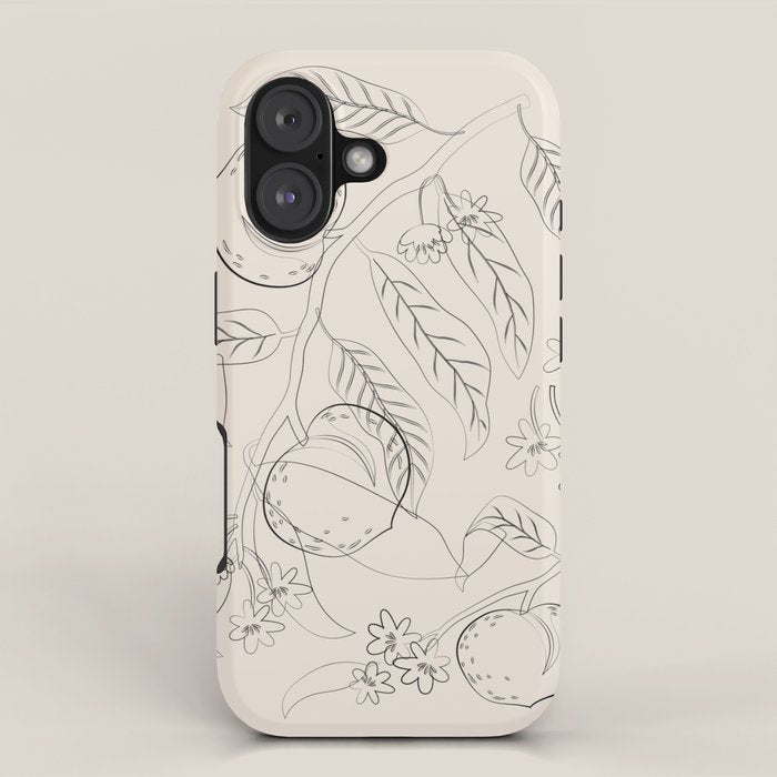 Peaches - Line Art 2 iPhone Case Gallery Image 1