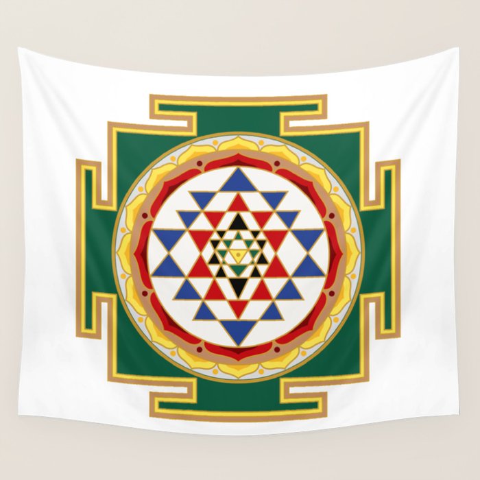 Sri Yantra colored Wall Tapestry Gallery Image 4