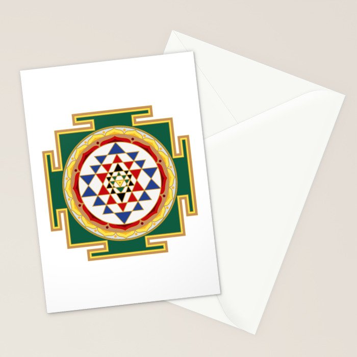 Sri Yantra colored Stationery Card Gallery Image 2