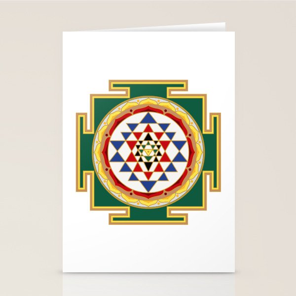 Sri Yantra colored Stationery Card Gallery Image 2