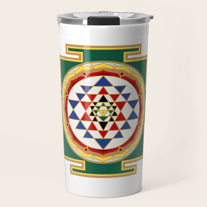 Sri Yantra colored Travel Mug Gallery Image 1