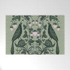 Birds and Snails with Strawberries Welcome Mat Gallery Image 1