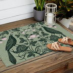 Birds and Snails with Strawberries Outdoor Rug Gallery Image 2