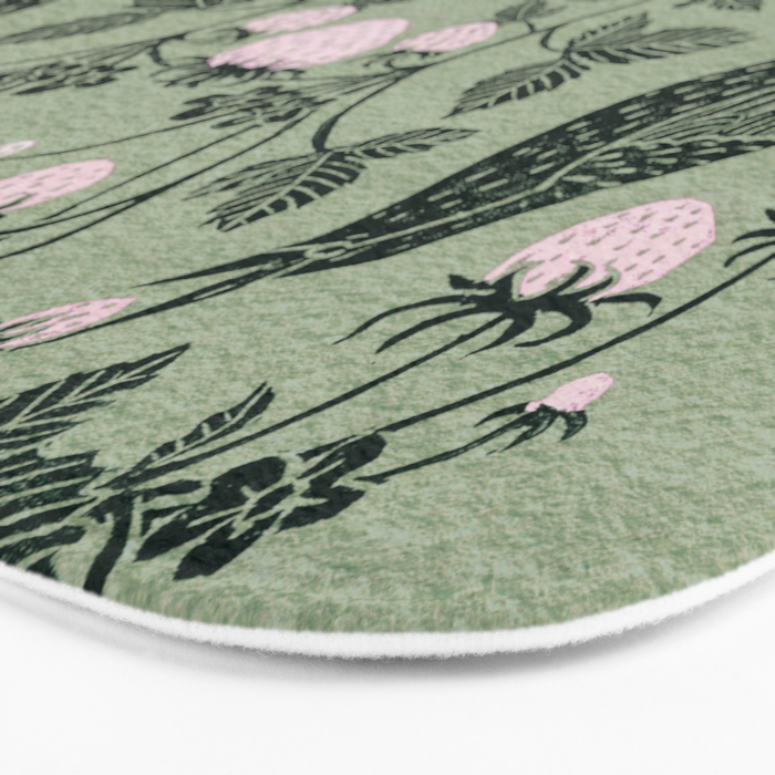 Birds and Snails with Strawberries Bath Mat Gallery Image 3