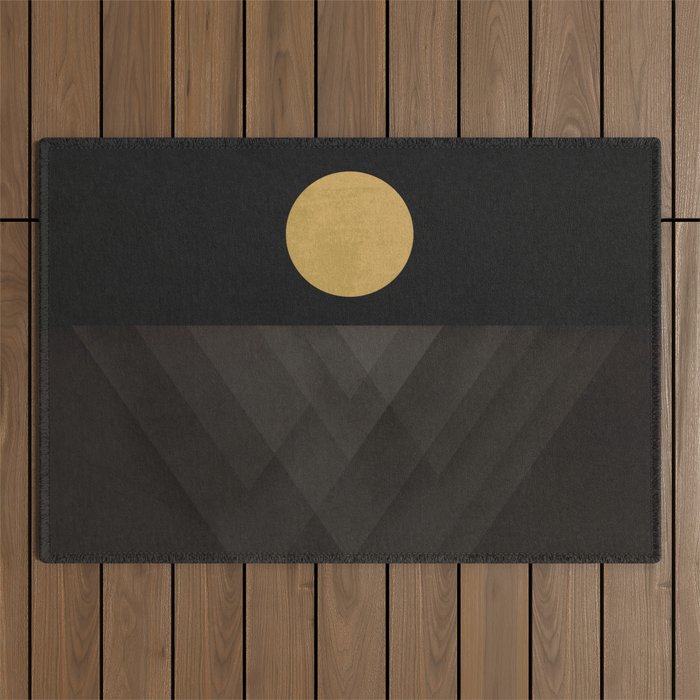 Moon Reflection on Quiet Ocean Outdoor Rug Gallery Image 1