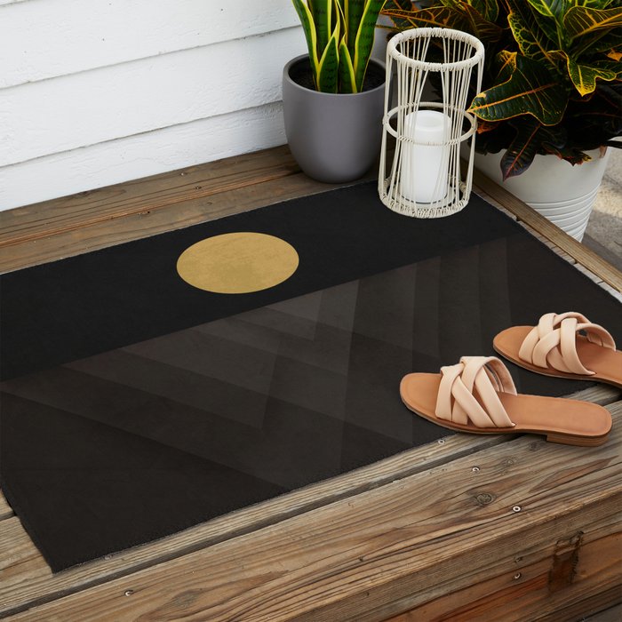 Moon Reflection on Quiet Ocean Outdoor Rug Gallery Image 2