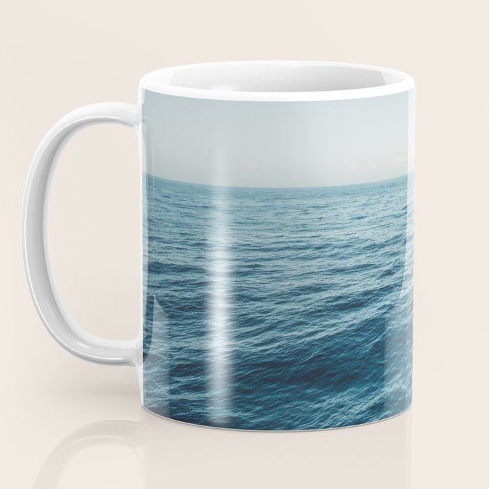 ocean, water, blue sky  -  horizon over water - seascape photography Coffee Mug Gallery Image 3