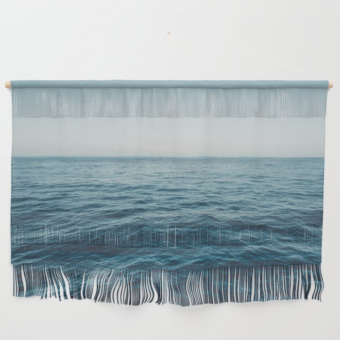 ocean, water, blue sky  -  horizon over water - seascape photography Wall Hanging Gallery Image 1
