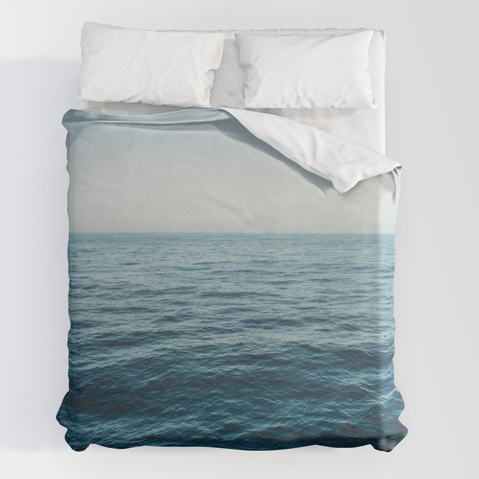 ocean, water, blue sky  -  horizon over water - seascape photography Duvet Cover Gallery Image 2