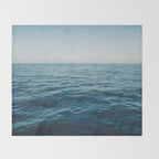 ocean, water, blue sky  -  horizon over water - seascape photography Throw Blanket Gallery Image 2
