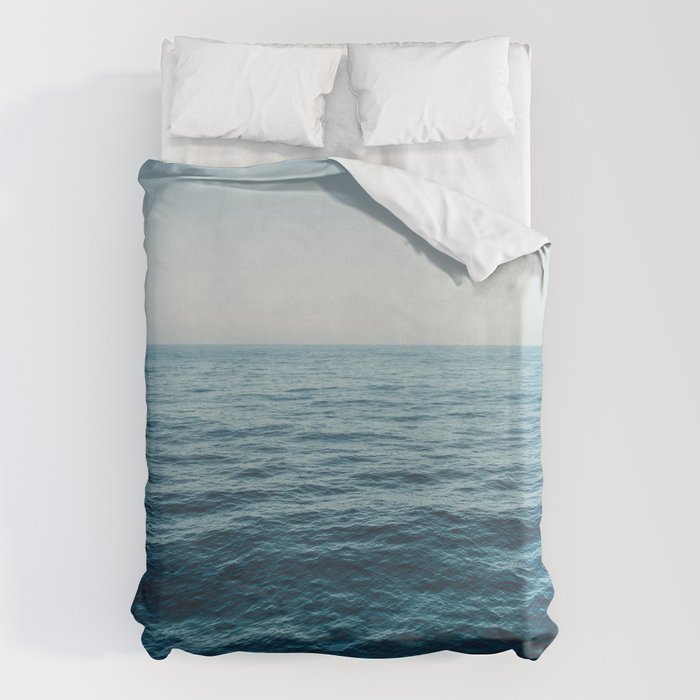 ocean, water, blue sky  -  horizon over water - seascape photography Duvet Cover Gallery Image 6