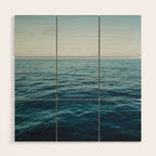 ocean, water, blue sky  -  horizon over water - seascape photography Wood Wall Art Gallery Image 1