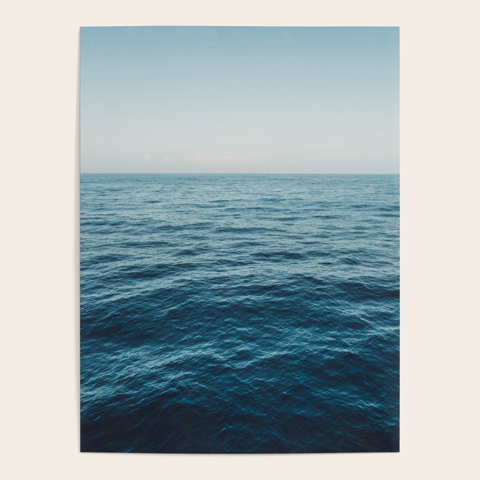 ocean, water, blue sky  -  horizon over water - seascape photography Poster Gallery Image 4