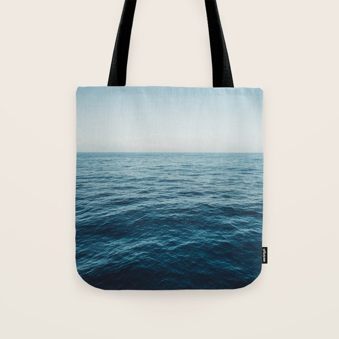 ocean, water, blue sky  -  horizon over water - seascape photography Tote Bag Gallery Image 1