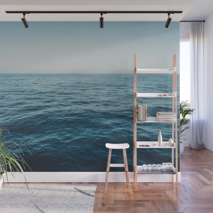 ocean, water, blue sky  -  horizon over water - seascape photography Wall Mural Gallery Image 1
