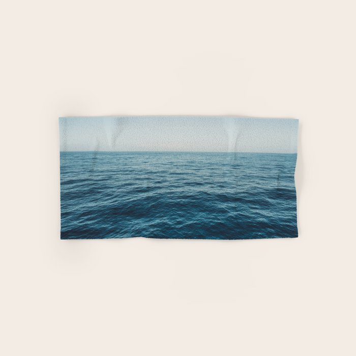 ocean, water, blue sky  -  horizon over water - seascape photography Bath Towel Gallery Image 1