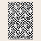 Black and white love eye face checkered pattern Cutting Board Gallery Image 1