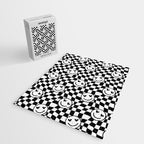 Black and white love eye face checkered pattern Jigsaw Puzzle Gallery Image 2