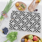 Black and white love eye face checkered pattern Cutting Board Gallery Image 2