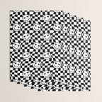 Black and white love eye face checkered pattern Wrapping Paper Gallery Image 3