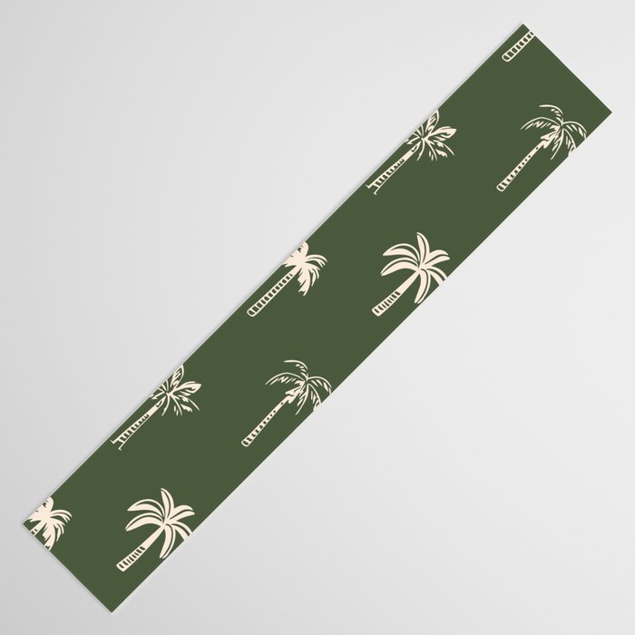 Vintage palm tree beach doodle pattern Table Runner Gallery Image 3