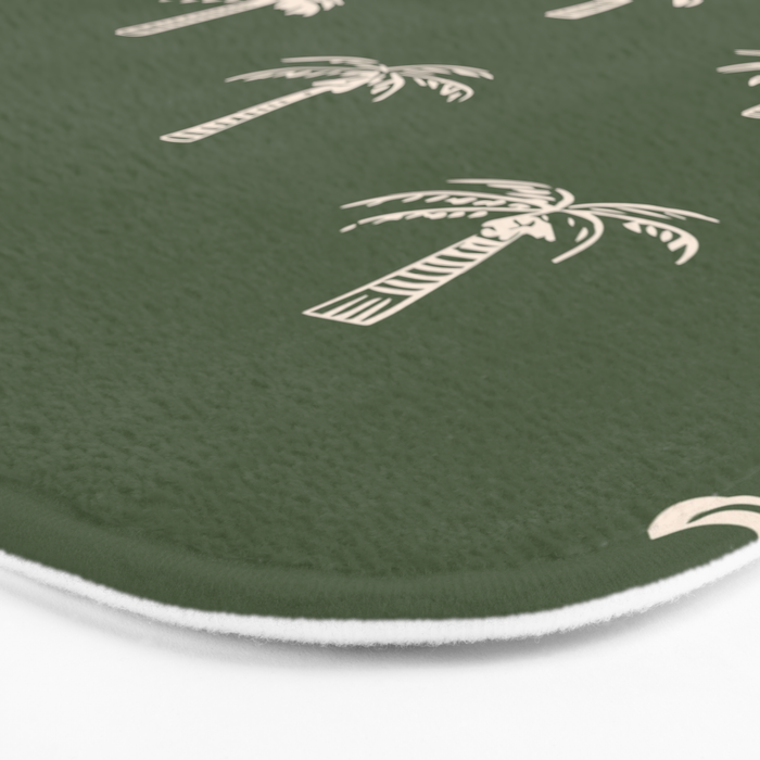 Vintage palm tree beach doodle pattern Bath Mat Gallery Image 3