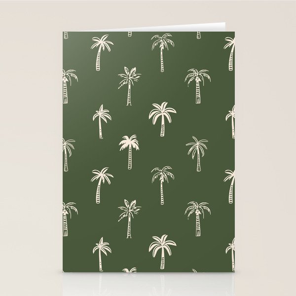 Vintage palm tree beach doodle pattern Stationery Card Gallery Image 2