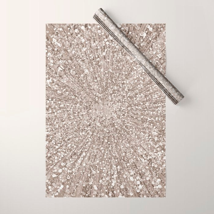 Glitz Supernova Champagne Wrapping Paper Gallery Image 1