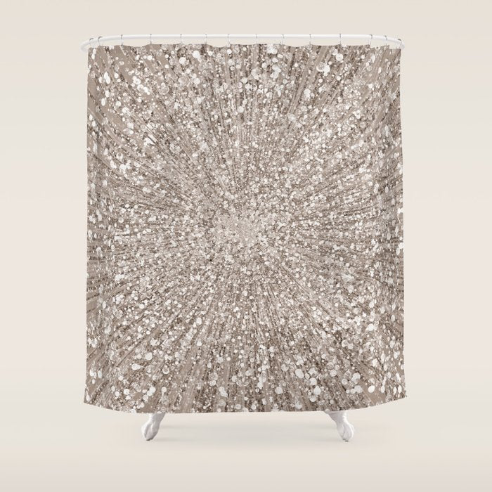 Glitz Supernova Champagne Shower Curtain Gallery Image 1