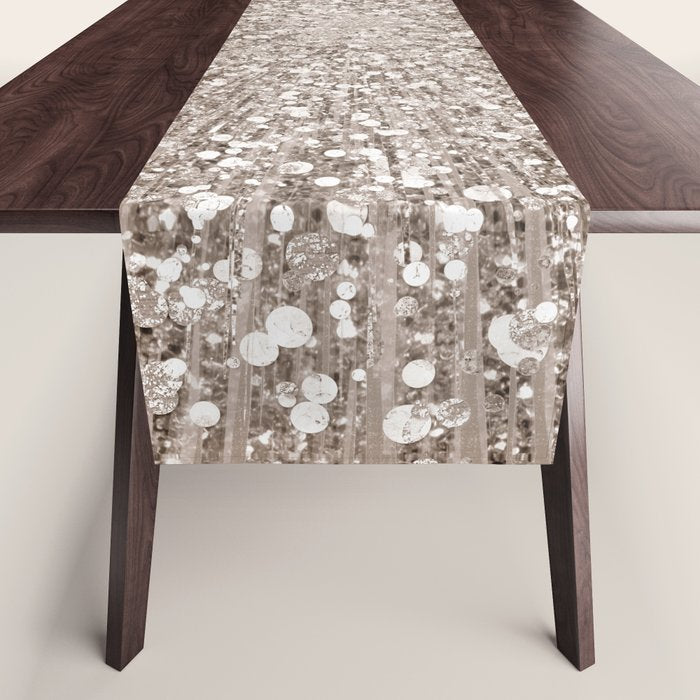 Glitz Supernova Champagne Table Runner Gallery Image 1