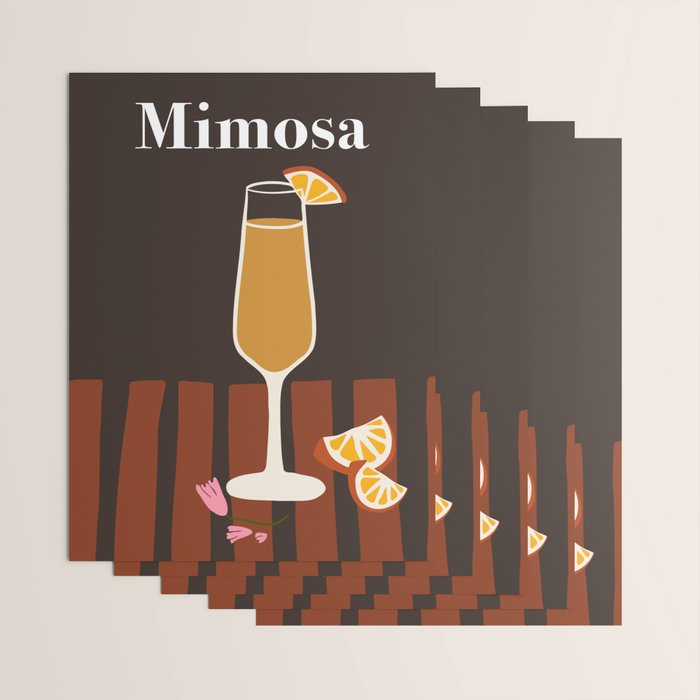 Mimosa Cocktail Wrapping Paper Gallery Image 3