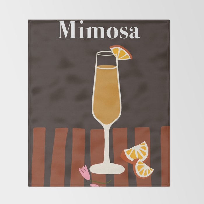 Mimosa Cocktail Throw Blanket Gallery Image 2