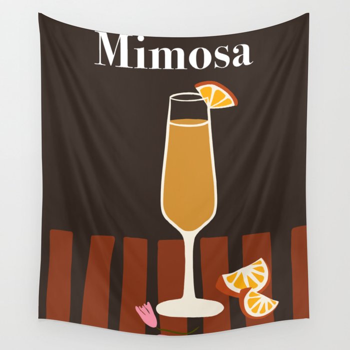 Mimosa Cocktail Wall Tapestry Gallery Image 1