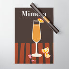 Mimosa Cocktail Wrapping Paper Gallery Image 1