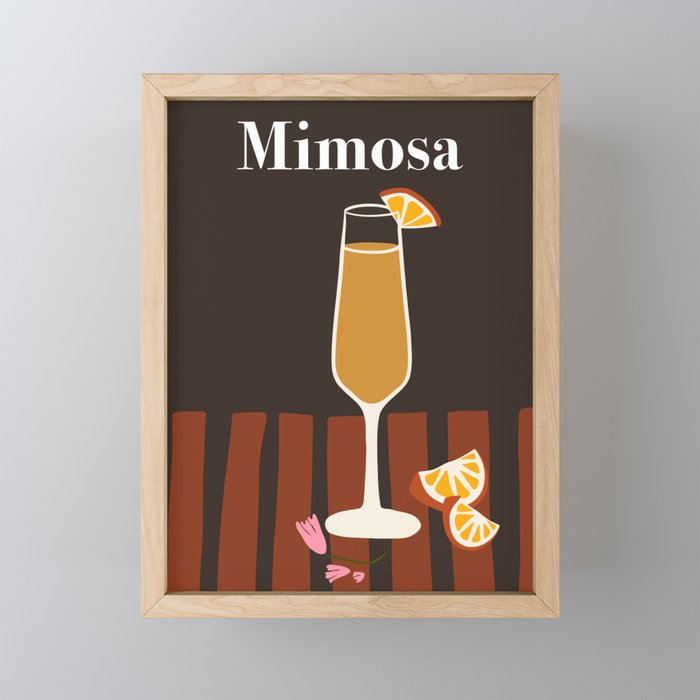 Mimosa Cocktail Mini Art Print Gallery Image 1