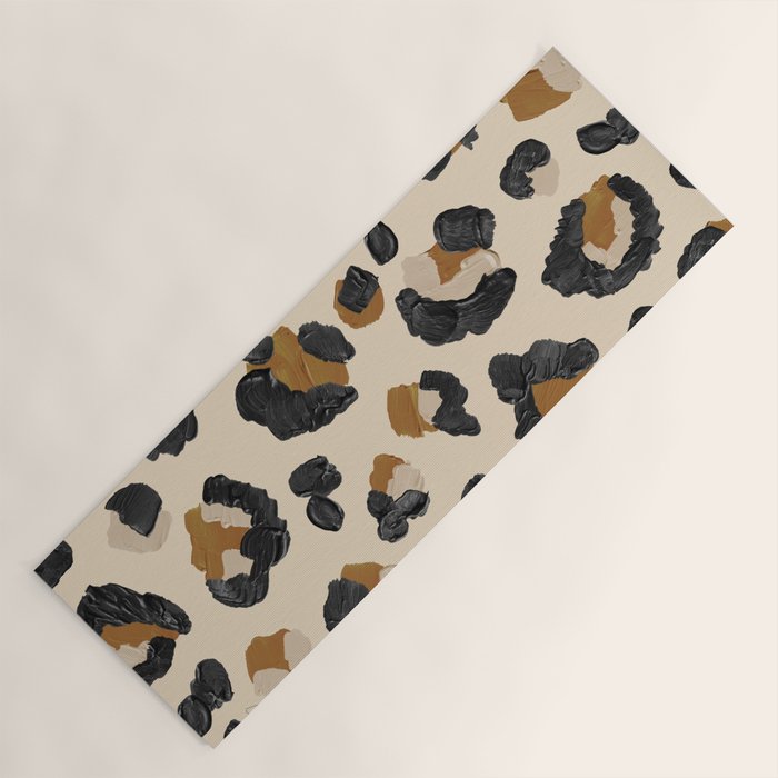 Leopard Print - Neutral Gold Light Palette Yoga Mat Gallery Image 1