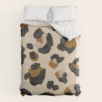 Leopard Print - Neutral Gold Light Palette Duvet Cover Gallery Image 6