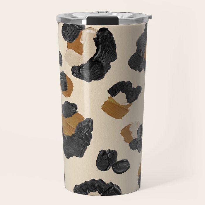 Leopard Print - Neutral Gold Light Palette Travel Mug Gallery Image 1