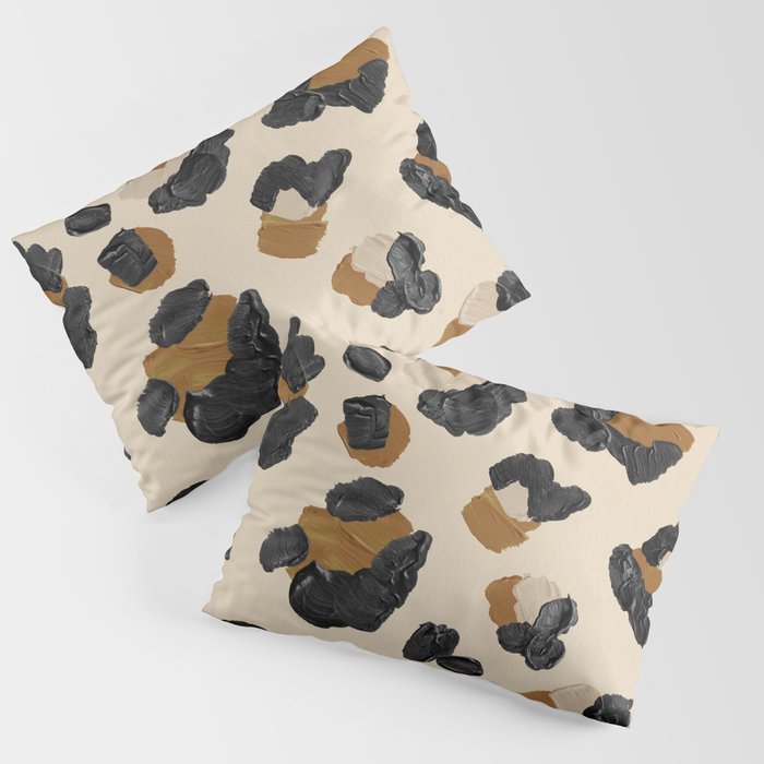 Leopard Print - Neutral Gold Light Palette Pillow Sham Gallery Image 3