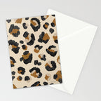 Leopard Print - Neutral Gold Light Palette Stationery Card Gallery Image 2