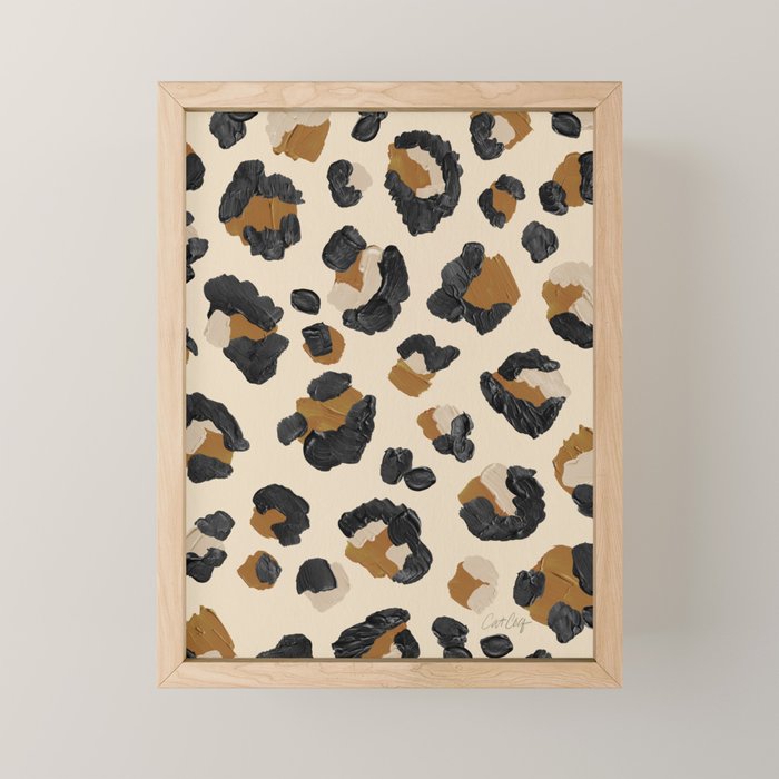 Leopard Print - Neutral Gold Light Palette Mini Art Print Gallery Image 1
