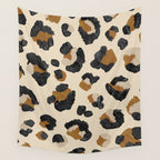 Leopard Print - Neutral Gold Light Palette Wall Tapestry Gallery Image 4