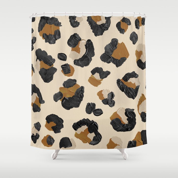 Leopard Print - Neutral Gold Light Palette Shower Curtain Gallery Image 1