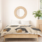 Leopard Print - Neutral Gold Light Palette Duvet Cover Gallery Image 3
