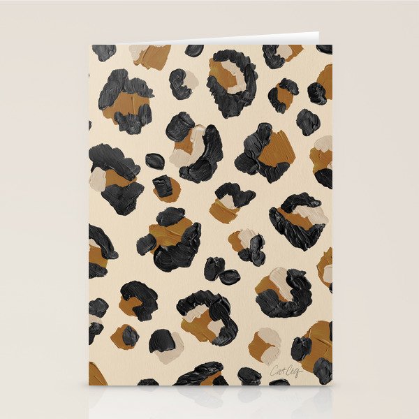 Leopard Print - Neutral Gold Light Palette Stationery Card Gallery Image 1